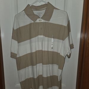 Old Navy XL Beige & White Y2K 90s Cholo Shirt.